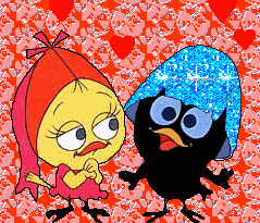 Gif animé Caliméro et Priscilla